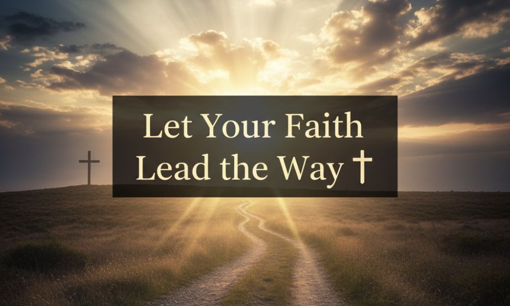 Sunlight shining through clouds over a cross, symbolizing guidance, faith, and hope through the In Touch Daily Devotional.