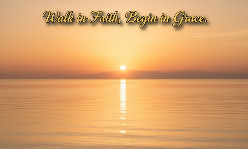 Hands joined in prayer with morning sunlight and open Bible representing devotion and peace