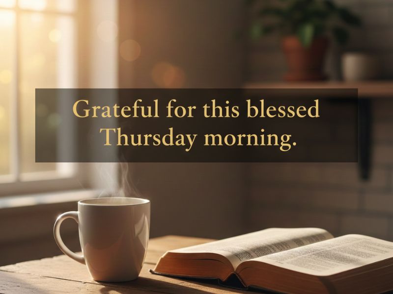 Open Bible for Thursday morning blessings and prayers