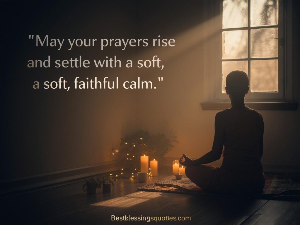 Abstract watercolor background in calming pastel shades, illustrating peace and serenity. Text: &ldquo;May your days be gentle and your heart brave.