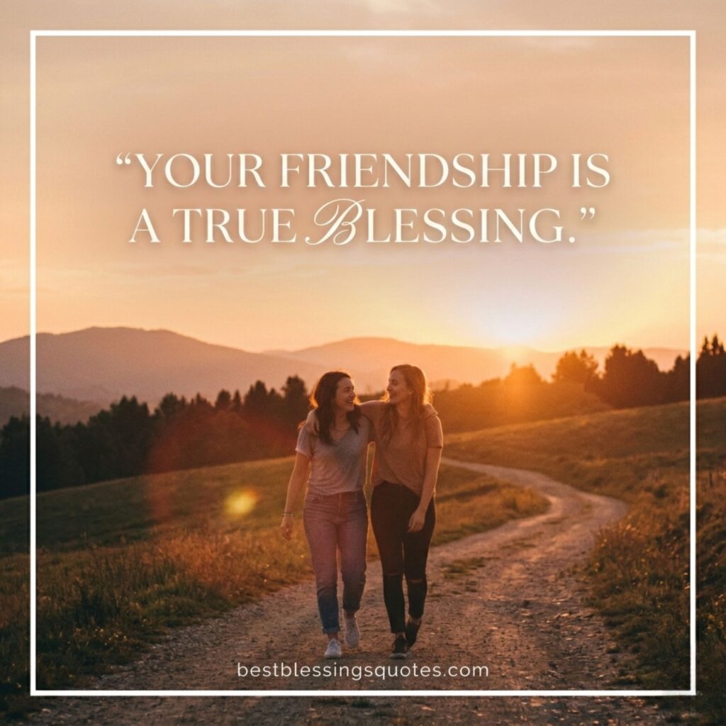 Friends walking at sunset representing christian birthday blessings for a friend and birthday blessings for a friend Christian