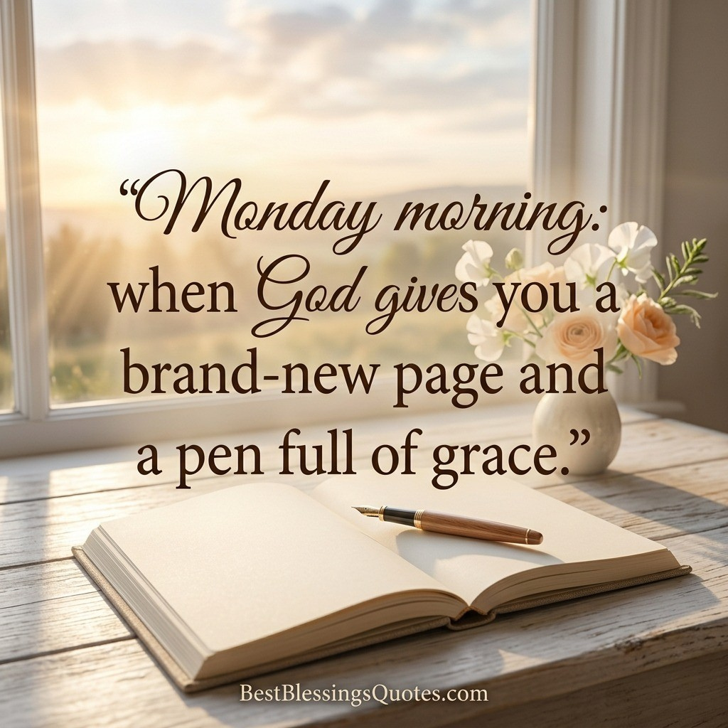 Good morning and happy Monday blessing with peaceful sunrise and uplifting morning atmosphere.