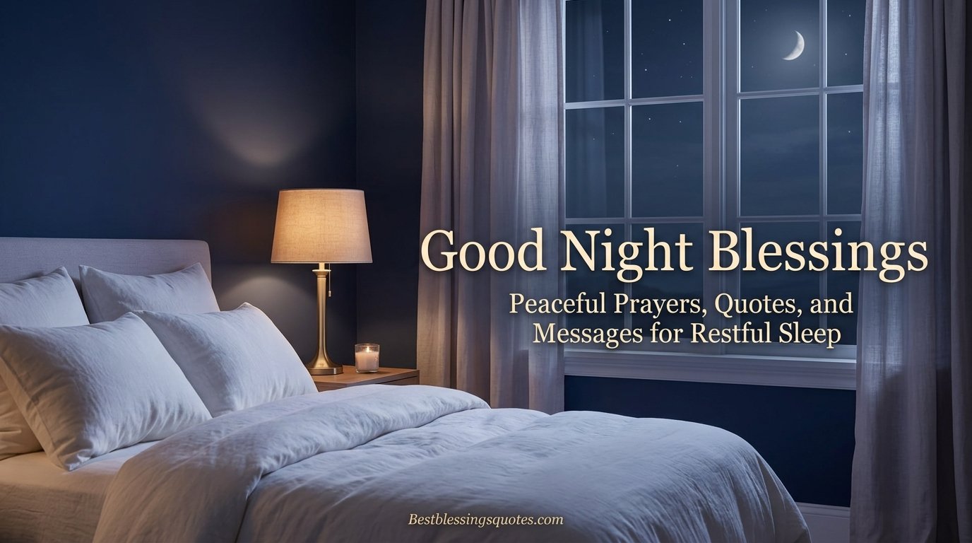 Good Night Blessings: Peaceful Prayers, Quotes & Messages for Restful Sleep