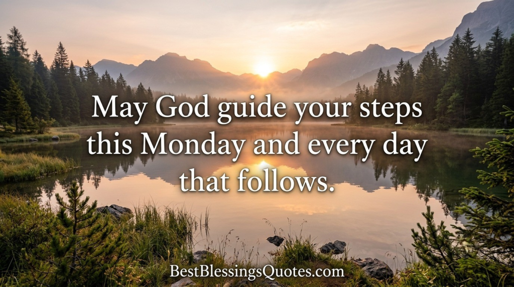 Winding mountain path at sunrise representing inspirational Monday blessings and positive quotes