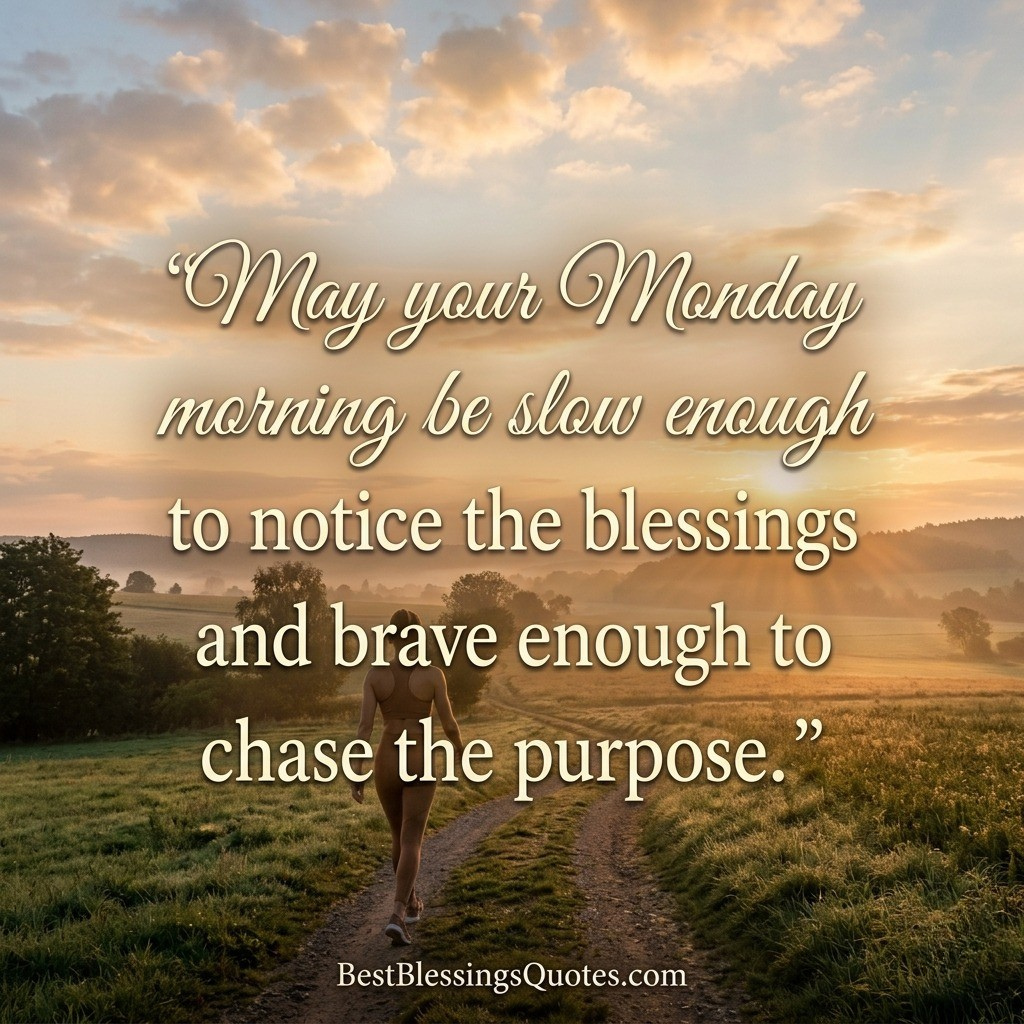 Monday morning prayers for purpose and courage representing strength, hope, and confidence for the new week.