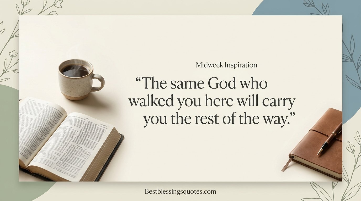 Wednesday blessings with inspirational prayer and midweek encouragement quote on an elegant Christian-themed background